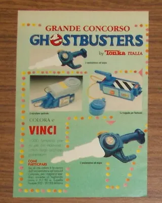 Buy Vintage 1990 Tonka THE REAL GHOSTBUSTERS Proton Pack Ghost Trap Print Ad Italian • 4.79£