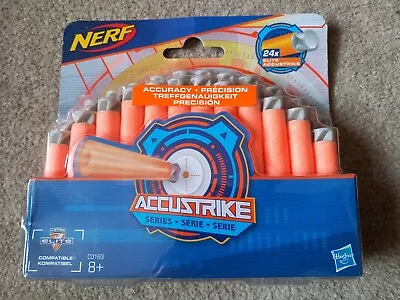 Buy NERF 24 Elite Accustrike Series Darts Bullets Genuine Sealed HASBRO 8+ Accuracy • 7.99£