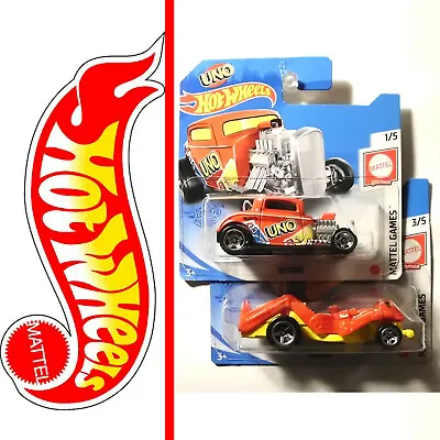 Buy 2x Hot Wheels Mattel Games Zombot + 32' Ford UNO Red 1932 Hot Rod Cool Cult H155 • 5.64£