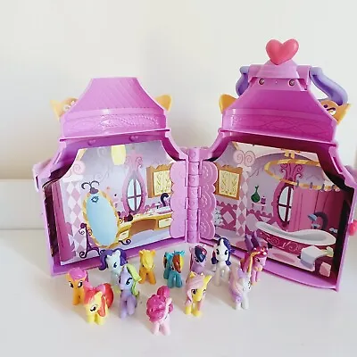 Buy 2014 Hasbro MY LITTLE PONY Portable Castle Handle Carrying Case With Figures • 29.95£