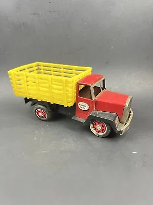 Buy Vintage Bandai Pressed Tin Pioneer Farm Stakeside Friction Toy Truck • 47.31£