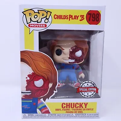 Buy Funko Pop! Chucky (Half Face) | Child's Play 3 No. 798 Spec Ed | FREE Protector • 25.95£