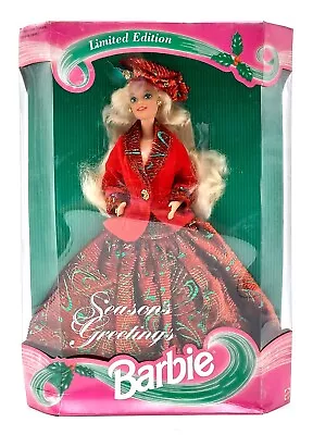 Buy 1994 Season's Greetings Barbie Doll / Christmas Doll / Mattel 12384, NrfB, Original Packaging • 46.23£