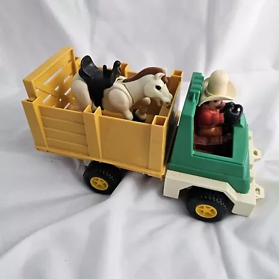Buy Vintage Fisher Price Farm Truck Horse & Cowboy 1979 Truck Figure And Horse  • 25£