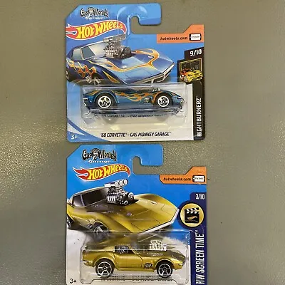 Buy Hot Wheels Gas Monkey ‘68 Corvette Blue And Gold Variation  • 4£