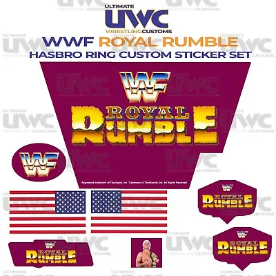 Buy Wwf Hasbro Wrestling Ring Royal Rumble Replacement Decal Sticker Self Adhesive • 15.19£