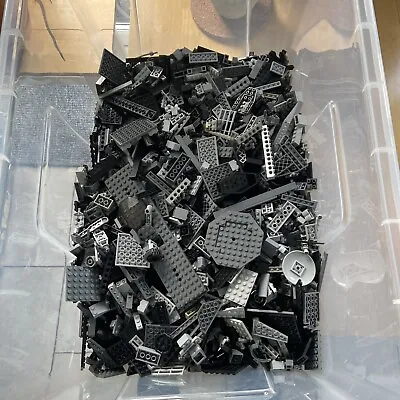 Buy LEGO 500g Bundle - Job Lot Of Bricks Plates Parts Pieces - Black And Grey • 9.99£