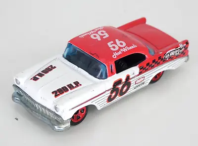 Buy Hot Wheels 56 Chevy Bel Air Rare Toy Car Red White Collectible American Classic • 7.99£