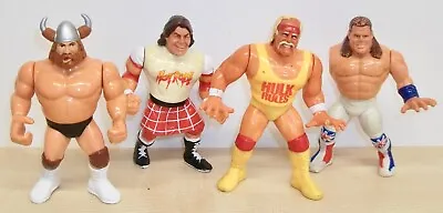 Buy Set Of 4 WWF Hasbro Wrestling Figures Inc. Hulk Hogan, Roddy Piper & Berzerker • 22.99£