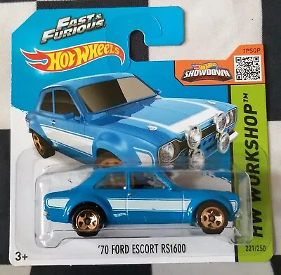 Buy Hot Wheels New For 2015 Fast & Furious 70 Ford Escort RS1600 HW Workshop 221/250 • 9.99£
