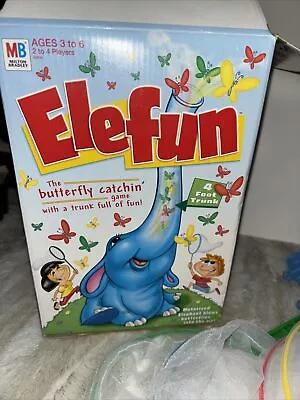 Buy ELEFUN Butterfly Catching Game Milton Bradley MB Hasbro 2002 Works 4 Ft Trunk • 28.93£
