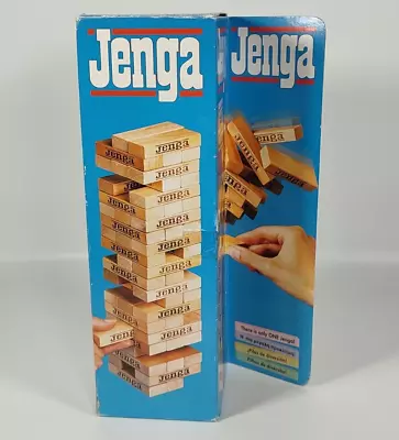 Buy Jenga 1996 Classic Wooden Game With Box And Plastic Sleeve Hasbro Vintage • 9.99£