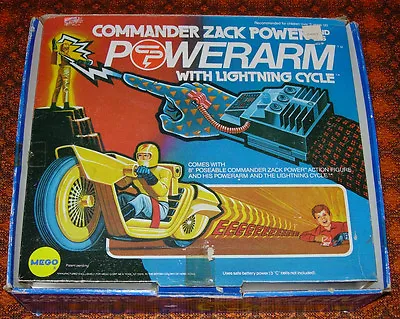 Buy Mego  Commander Zack Power Power Arm With Lightning Cycle  Boxed  1975 • 95.02£