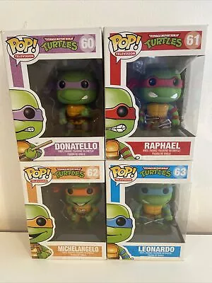 Buy FUNKO POP! - TMNT Donatello #60 Raphael #61 Michelangelo #62 Leonardo #63 • 50£