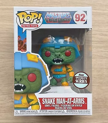 Buy Funko Pop Masters Of The Universe Snake Man-At-Arms #92 + Free Protector • 14.99£