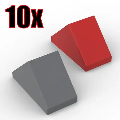 Buy 10x LEGO® Part 3044c - Slope 45 2 X 1 Double | Tilt Roof | Color Choice | NEW • 1.53£