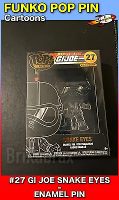 Buy Funko Pop Pin GI Joe Snake Eyes #27 Collectable 4  Enamel Badge Comes With Stand • 8.99£