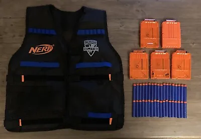 Buy Nerf N-Strike Elite Tactical Vest, X5 Magazines Clips & 36 Darts Bullets Bundle • 11.99£