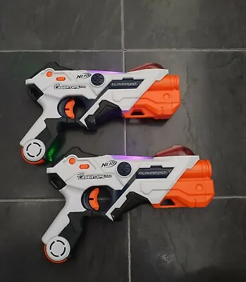 Buy NERF LASER OPS PRO ALPHAPOINT GUNS X 2 W SOUND & LIGHT VERY GOOD USED CONDITION • 25.99£