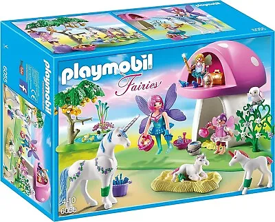 Buy Playmobil 6055 Fairies With Toadstool House And Unicorns Set BRAND NEW BOXED • 27.99£
