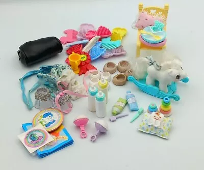 Buy All White Baby Pony W/ Bundle Of Accessories Inc. High Chair - MLP - 1987 • 10.50£