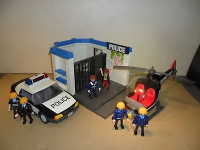 Buy PLAYMOBIL POLICE SET (Car,Helicopter,Figures,Jail,police Station) • 14.99£