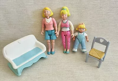 Buy Fisherprice Vintage Loving Family Dolls House Figures 90s Furniture Bundle • 29.99£