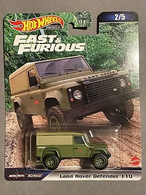 Buy Hot Wheels Fast And Furious Premium 2023 Land Rover Defender 110 Green. New • 12.99£