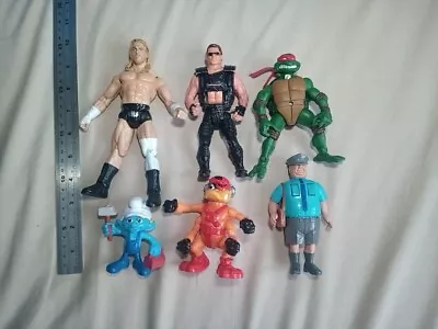 Buy 80s / 90s Action Figure Bundle (Terminator WWE Ghostbusters Bucky O'Hare) • 10£