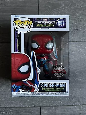 Buy Funko Pop #997 Spider-Man Mech Strike Monster Hunters Glow Chase Special Edition • 12.99£