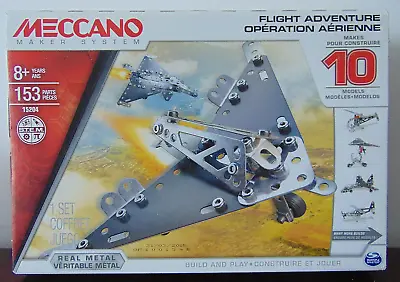 Buy Meccano Maker System 15204 Flight Adventure 153 Pcs Tools Instructions Unopened • 12.99£