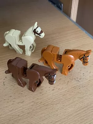 Buy Lego Horses X3: With Movable Back Legs And Heads For City Western Castle • 17.99£