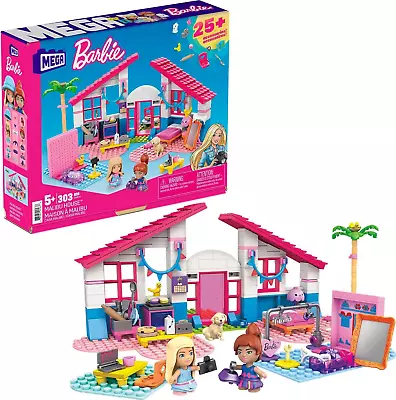 Buy Barbie ​​ Barbie Malibu House Building Set With 303 Bricks And Special Pieces, A • 39.54£