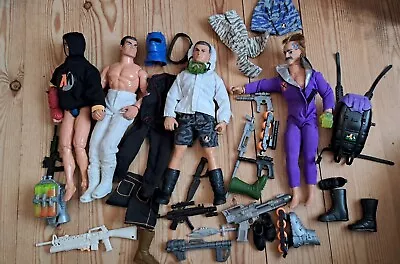 Buy Job Lot Action Man - 4 Figures, Clothes, Weapons, And Other Accessories  • 15£