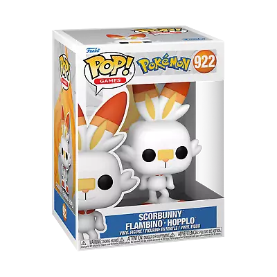 Buy Funko Pop Scorbunny (922) Pokémon Anime Manga Gaming Vinyl Figure Figurine • 14.99£