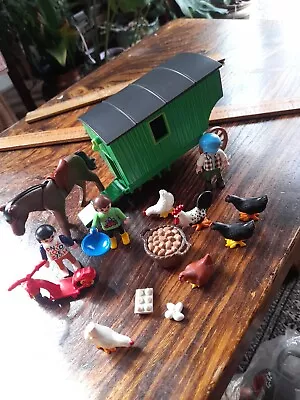 Buy Playmobil  Hen Hut Wagon Chicken Coop: Hens & Chicks Horse Accessories Farm Fun  • 8.20£