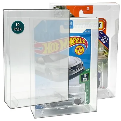 Buy 10X Hot Wheels Carded Mainline & Matchbox Basic Protector Case Display & Storage • 15.37£