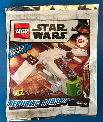 Buy Lego Ship Star Wars Foil 912178 Republic Gunship Polybag Figure • 3.59£