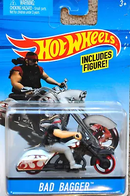Buy Hot Wheels 'bad Bagger' Motorcycle And Figure - Rare - 2015 - Bnip • 24.99£