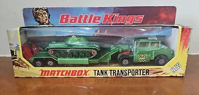 Buy Matchbox Battle Kings K106 Tank Transporter Metallic Green Boxed • 18£