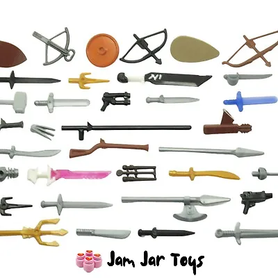 Buy LEGO Minifigure Weapons BRAND NEW - Large Selection 120+ Types Choose Mix SAVE • 2.99£