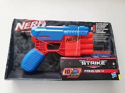 Buy Nerf Red Blue Alpha Strike Fang QS-4 Blaster Gun New Kids Toy Hasbro • 8.99£