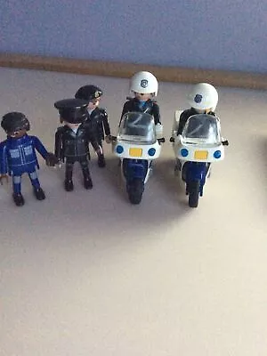Buy Playmobil 2 Police Bikes And 3 Police Figures • 10£