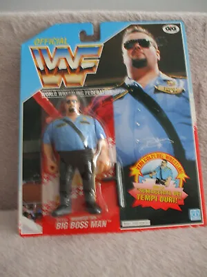 Buy WWF WWE Vintage Hasbro BIG BOSS MAN Series 1, 1991 Sealed On Italian Card MOC • 68£