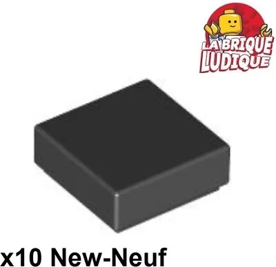 Buy LEGO 10x Tile Smoothplate 1x1 With Groove Black/Black 3070b NEW • 1.75£