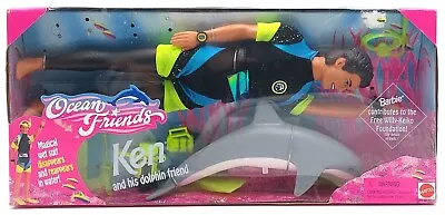 Buy 1996 Ocean Friends Ken & Dolphin Friend Barbie Doll / Mattel 15430, NrfB • 53.38£