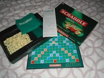 Buy SCRABBLE By Mattel 1999 - Green On Cream Tiles - Complete & VGC • 7£