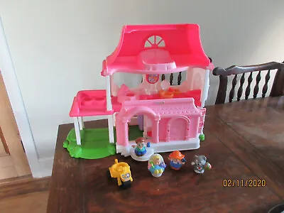 Buy Fisher Price Little People Dolls House Happy Sounds Play Figures Furniture Bike  • 30.99£