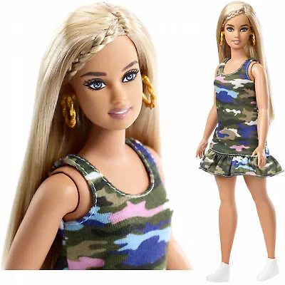 Buy 2017 NRFB Doll Barbie Fashionistas #94 Curvy Urban Jungle Camo Dress FJF54 • 31.86£