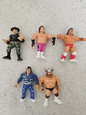 Buy WWF/WWE Hasbro Figure Bundle X5 Including Honky Tonk Man,Berzerker,Texas Tornado • 25£